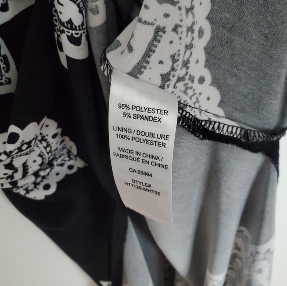 Black & White Halter Maxi Dress Size Large - Picture 9 of 9